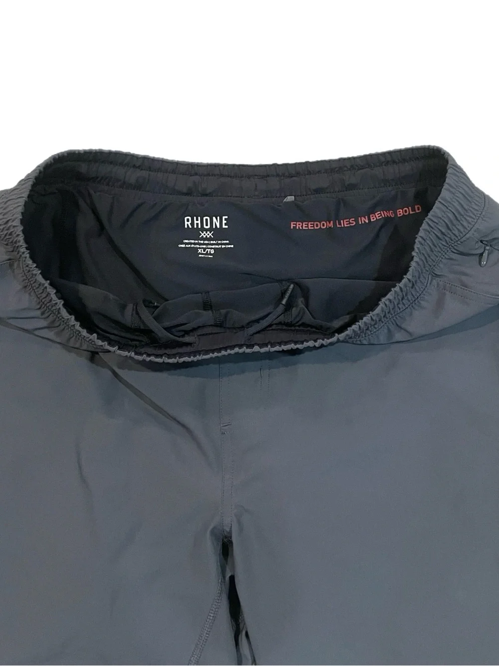 Men’s Rhône 7” Mako Athletic Shorts Lined Dark Grey Stretch Pockets Running XL